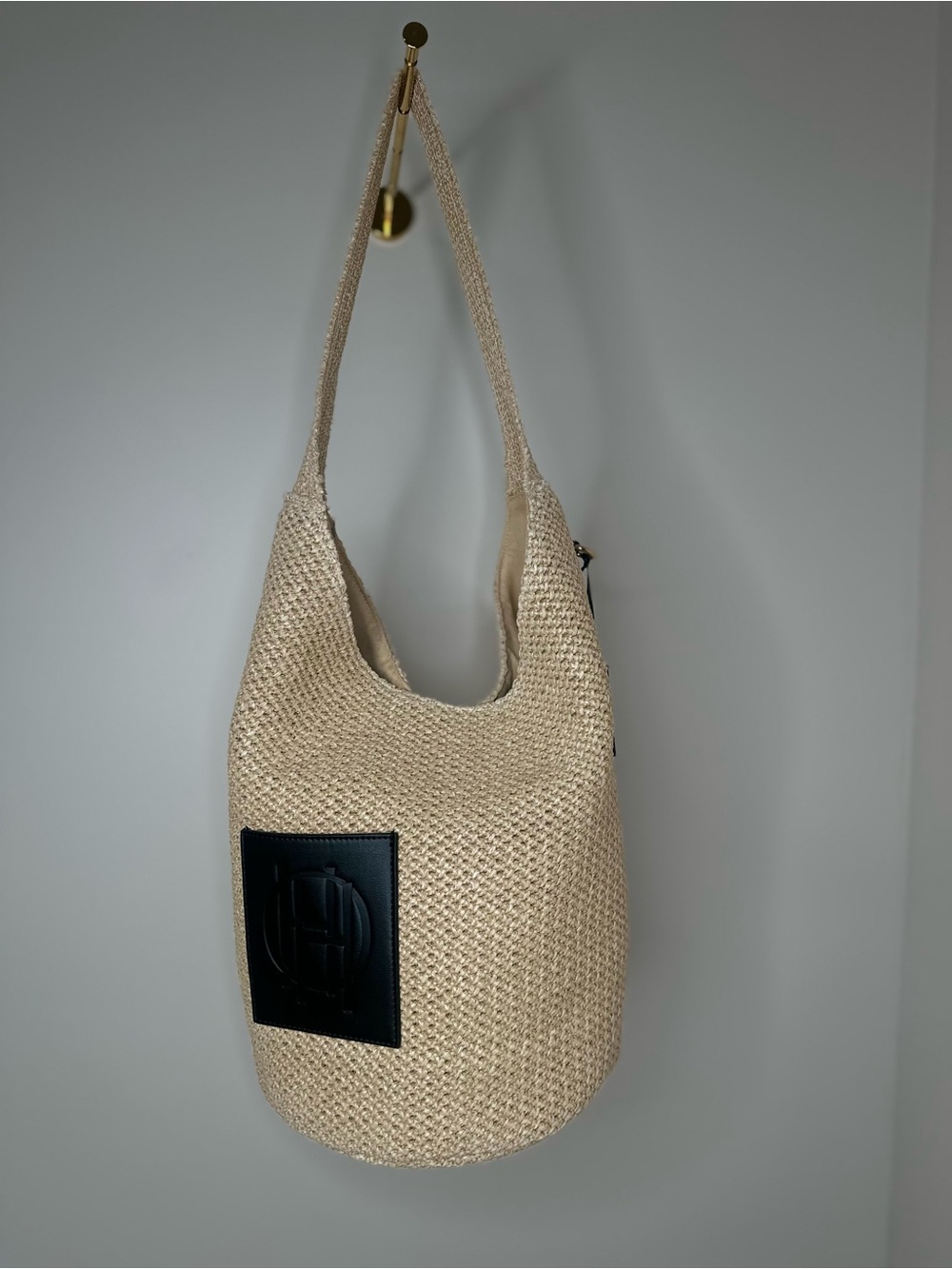 House of Harlow Straw Tote Bag Beige Boho Summer Beach Bag NWT - Picture 5 of 9